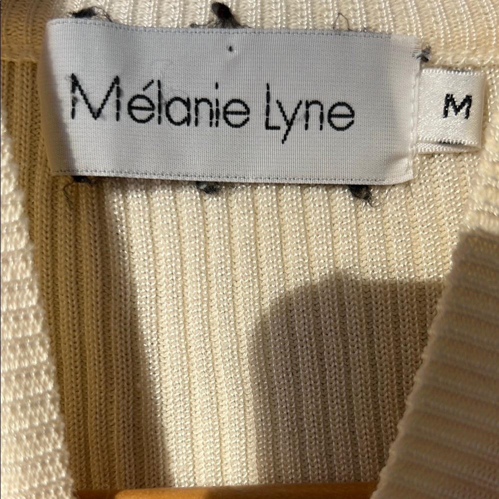34-Cream Ribbed Turtleneck Sweater - Picture 2 of 6